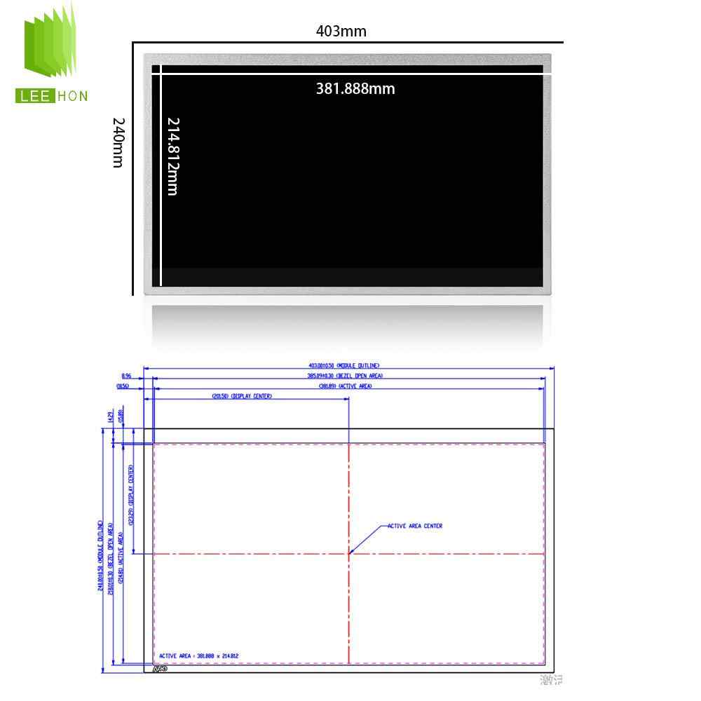 G173HW01 V0友达17.3寸LCD工业液晶屏幕LVDS显示屏