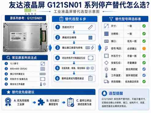 LVDS工业液晶屏LCD屏幕替代型号怎么选？
